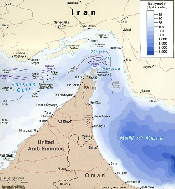 مسیر دریایی تنگه هرمز